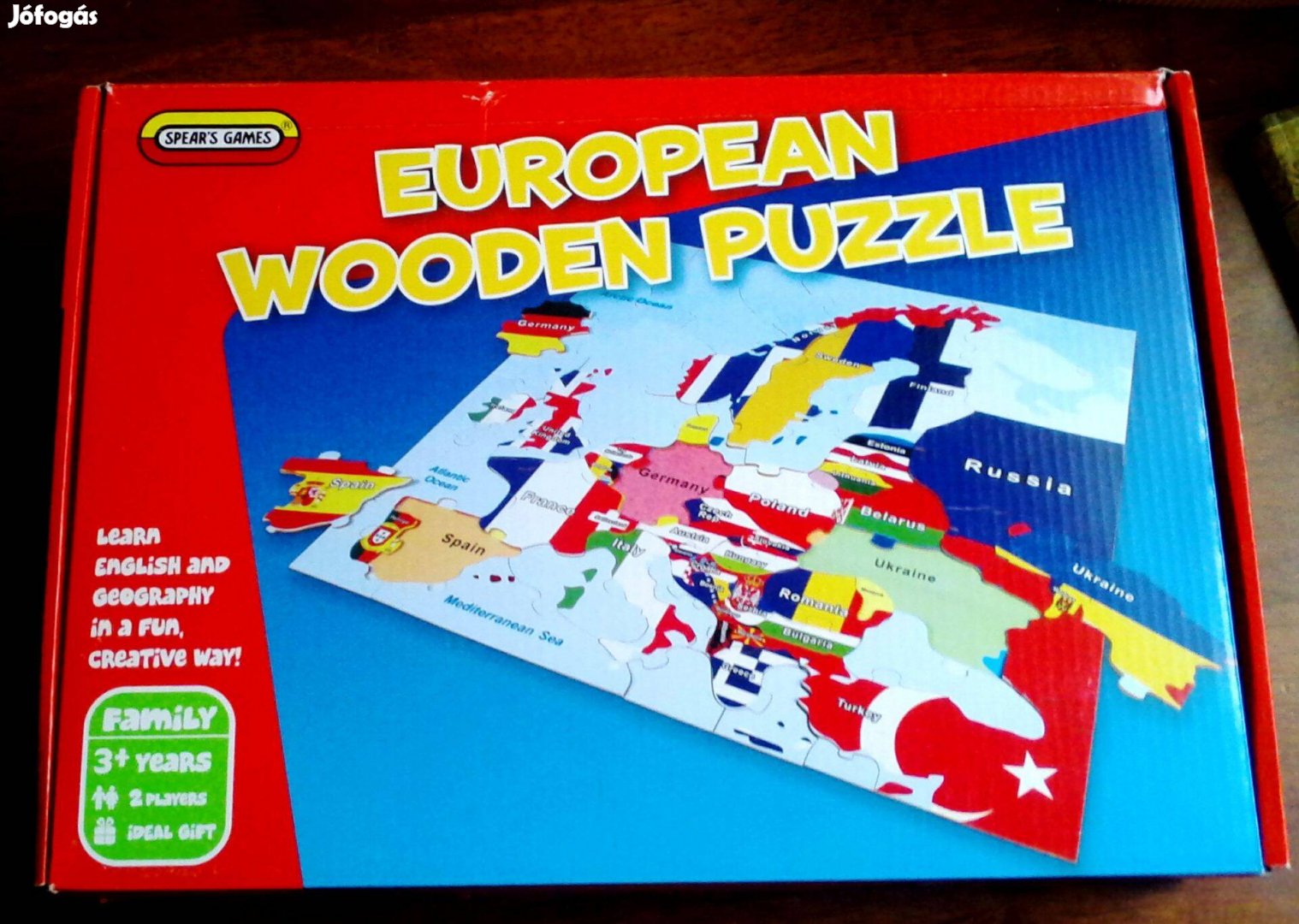 Fa Puzzle Europa,Bontatlan Új Tanuló Játék 60X60 CM