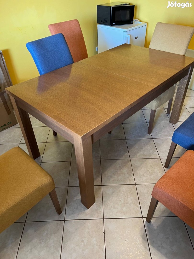 Fa asztal + 6 szék