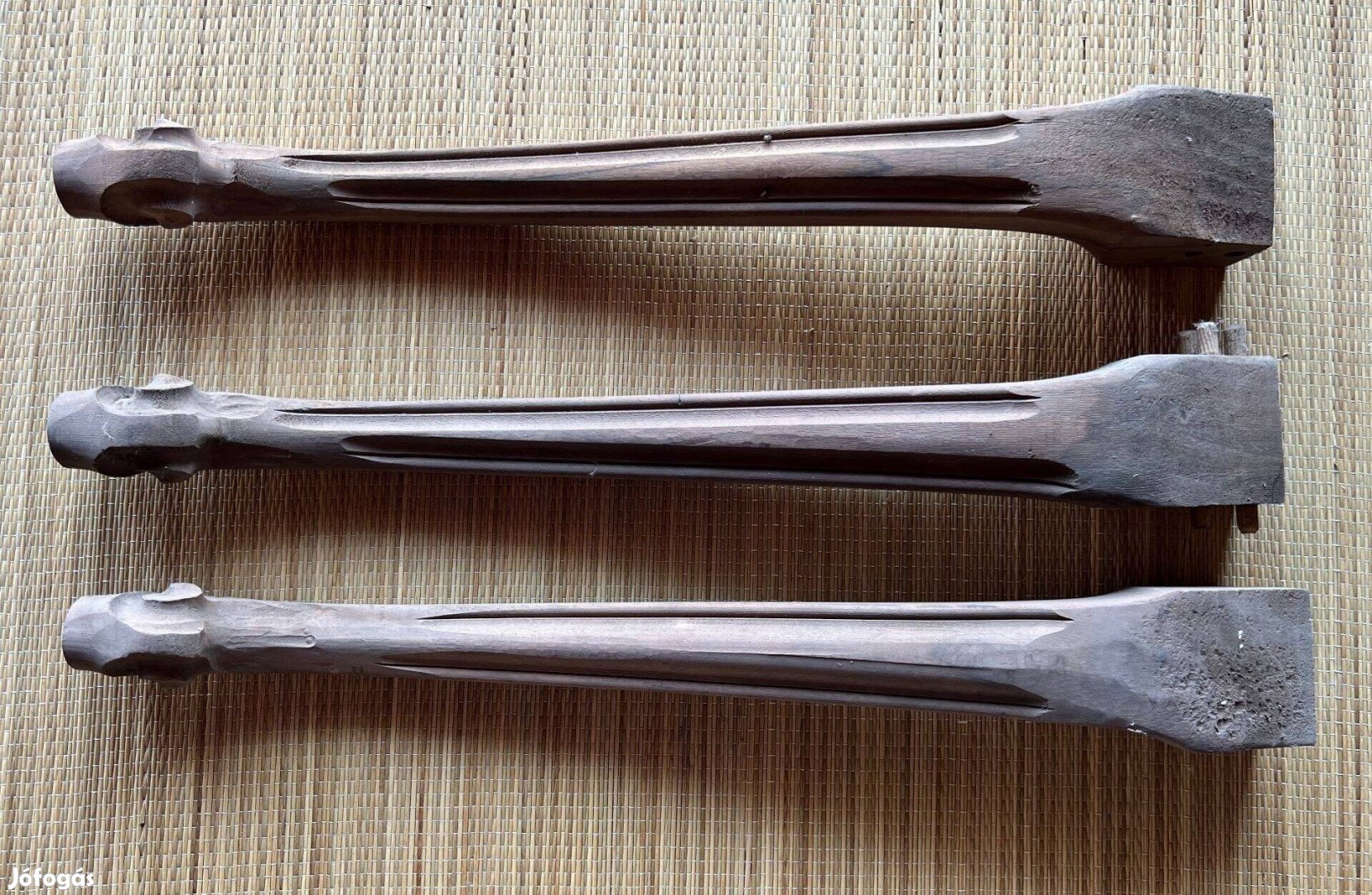Fa asztallábak, barokk, pácolt asztalláb (5.) 52 cm