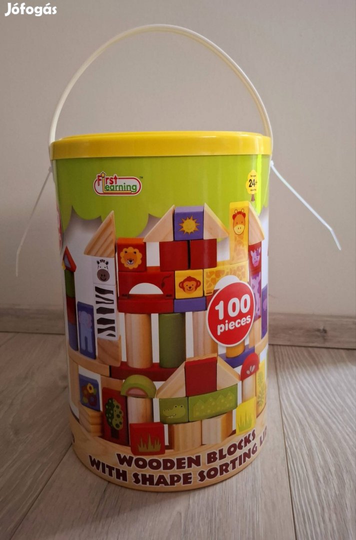 Fa építőjáték 100 db-os
