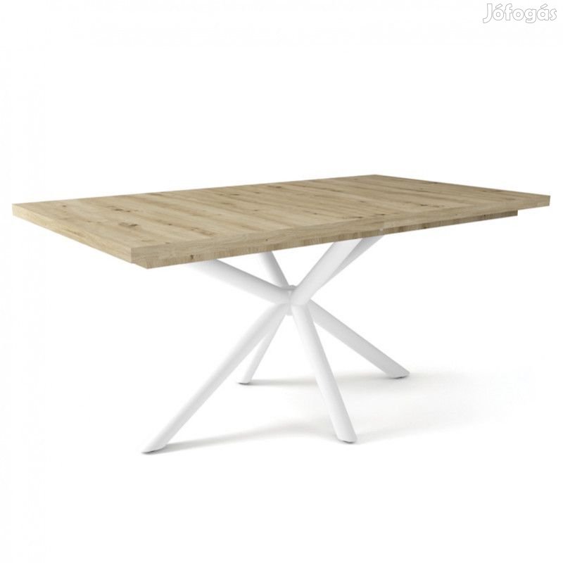 Fa étkezőasztal fehér lábbal Artisan tölgy T28048-2-6936