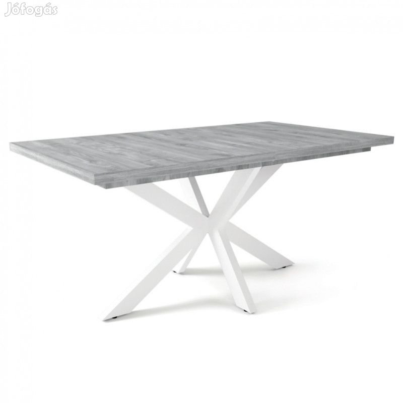 Fa étkezőasztal fehér lábbal Frizo szürke T28001-2-6917