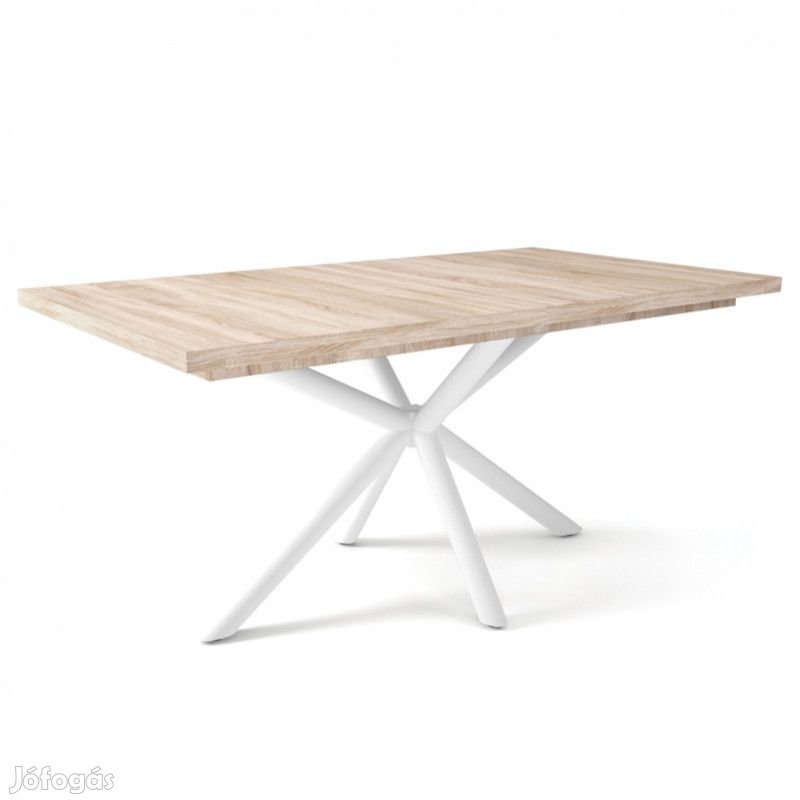 Fa étkezőasztal fehér lábbal Sonoma tölgy T28048-2-6944