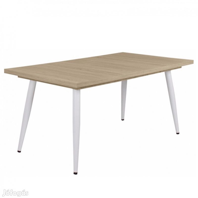 Fa étkezőasztal fehér lábbal Sonoma tölgy T28815-2-6998
