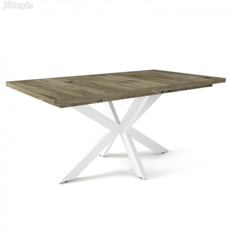 Fa étkezőasztal fehér lábbal Sötét justus tölgy T28001-2-692