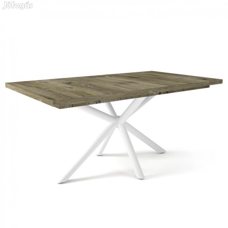 Fa étkezőasztal fehér lábbal Sötét justus tölgy T28048-2-694