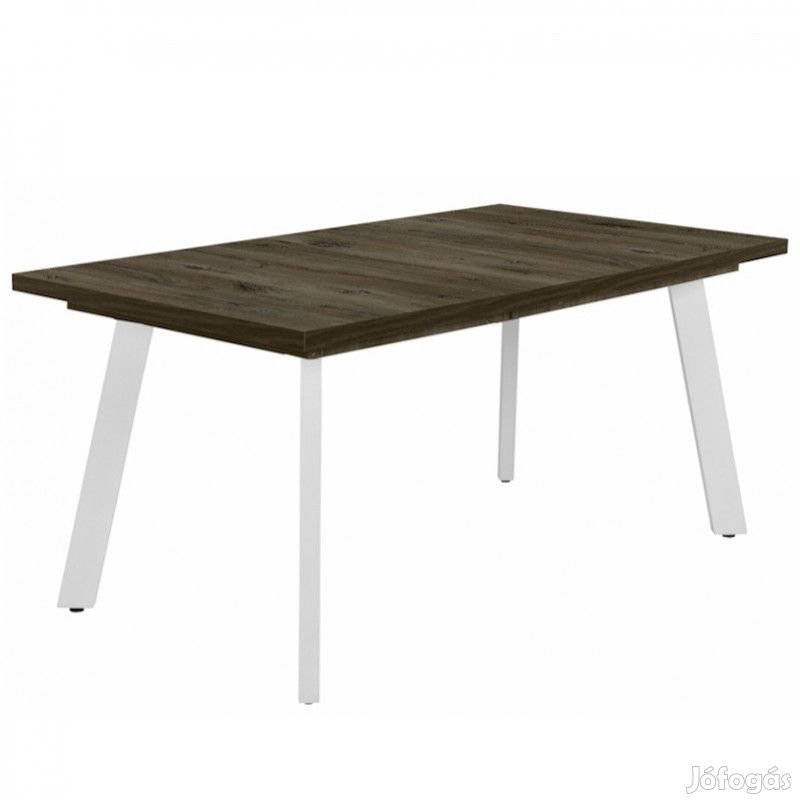 Fa étkezőasztal fehér lábbal Sötét justus tölgy T28826-2-706