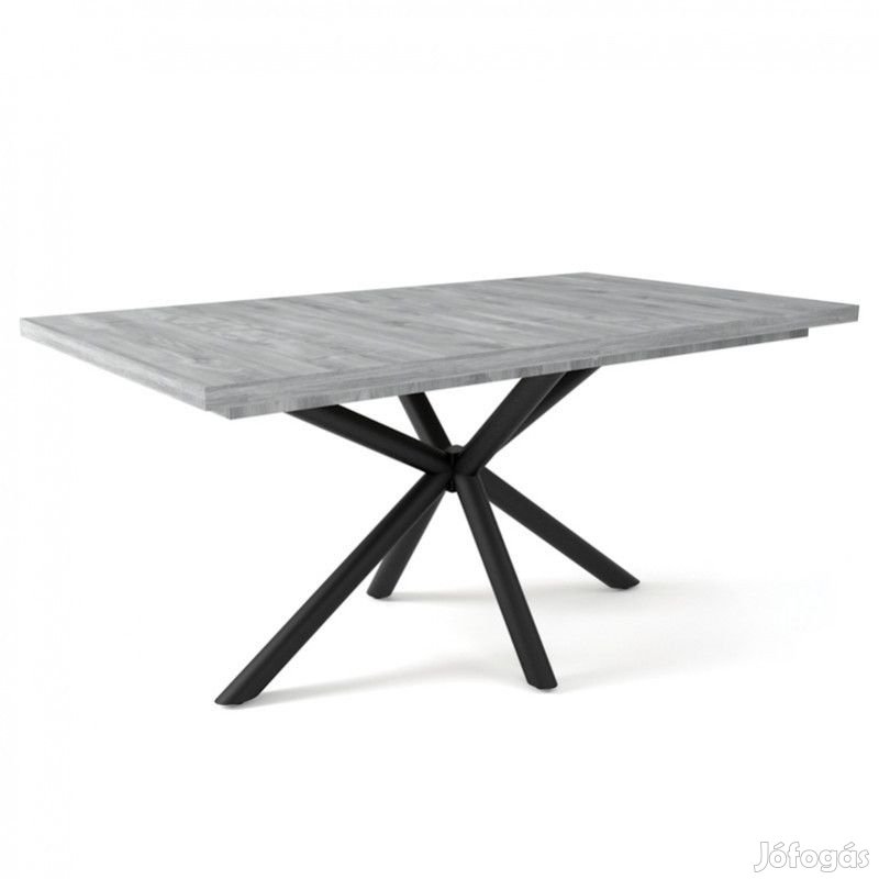 Fa étkezőasztal fekete lábbal Frizo szürke T28049-2-6950