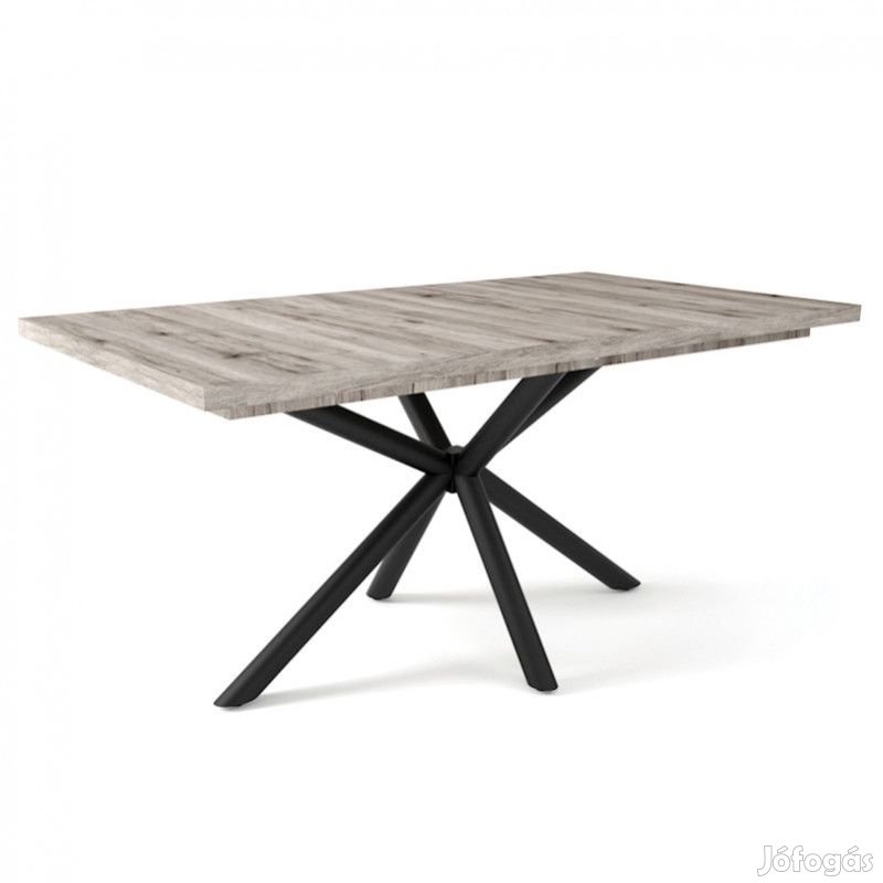 Fa étkezőasztal fekete lábbal San remo tölgy T28049-2-6954