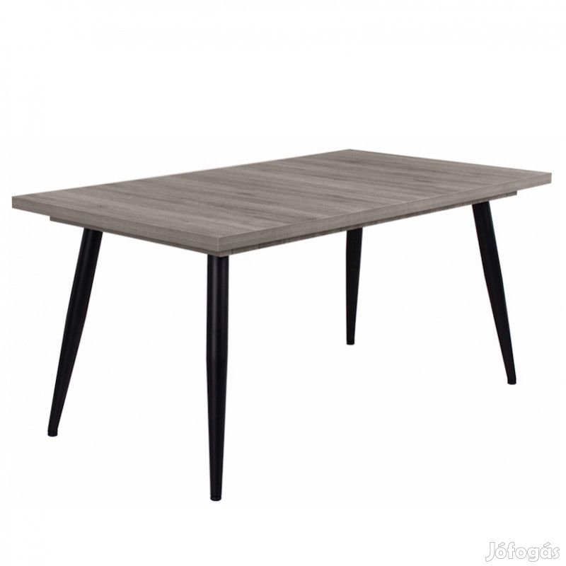 Fa étkezőasztal fekete lábbal San remo tölgy T28814-2-6986