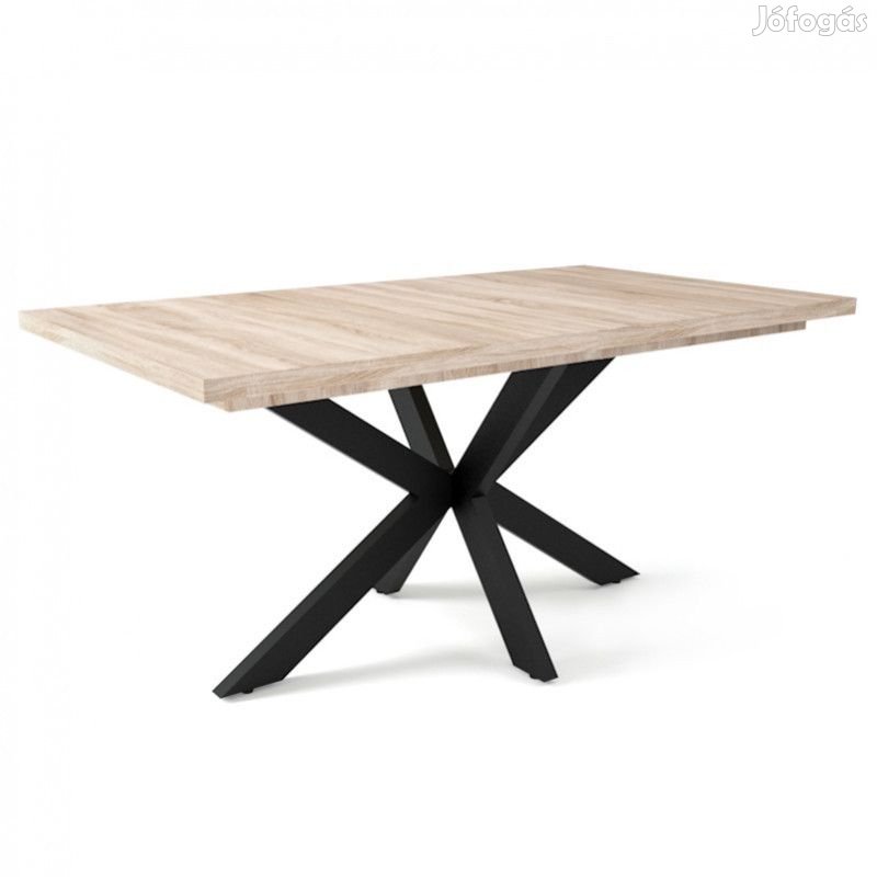 Fa étkezőasztal fekete lábbal Sonoma tölgy T28002-2-6933