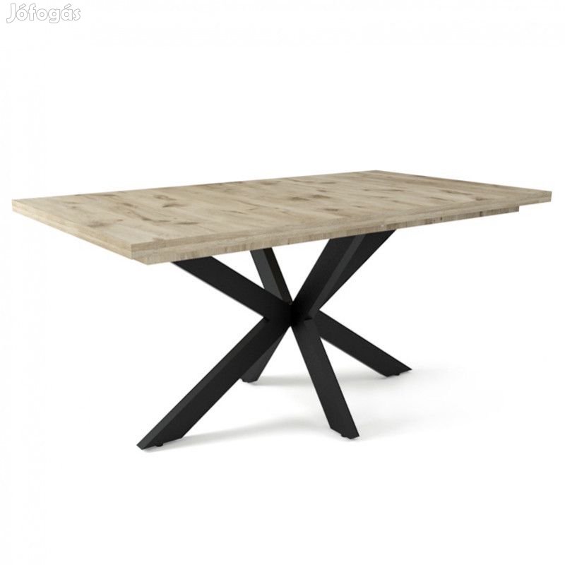 Fa étkezőasztal fekete lábbal Viking tölgy T28002-2-6935