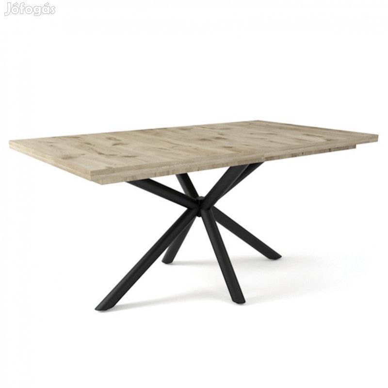 Fa étkezőasztal fekete lábbal Viking tölgy T28049-2-6957