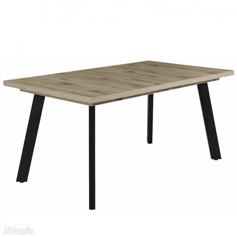 Fa étkezőasztal fekete lábbal Viking tölgy T28825-2-7051