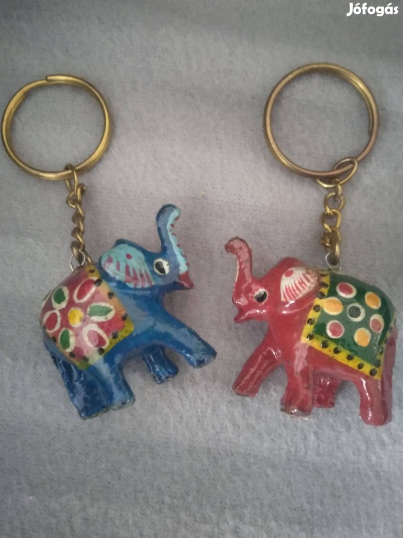 Fa indiai elefántos kulcstartó eladó