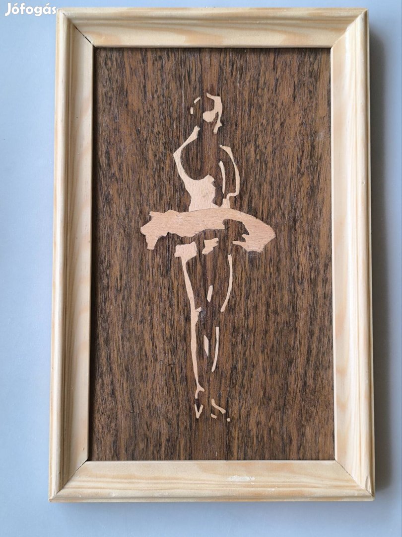 Fa intarzia kép - elegáns balerina