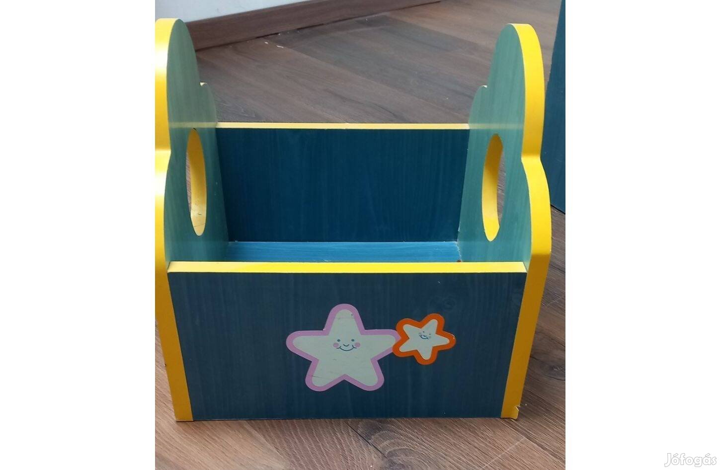 Fa játéktároló doboz 34x34 cm