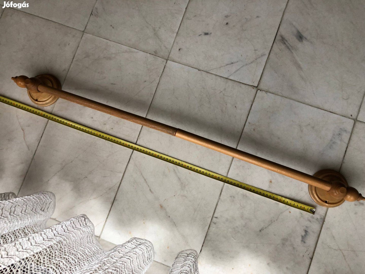 Fa karnis, függönytartó 3 darab