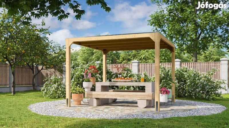 Fa kerti pavilon P05576