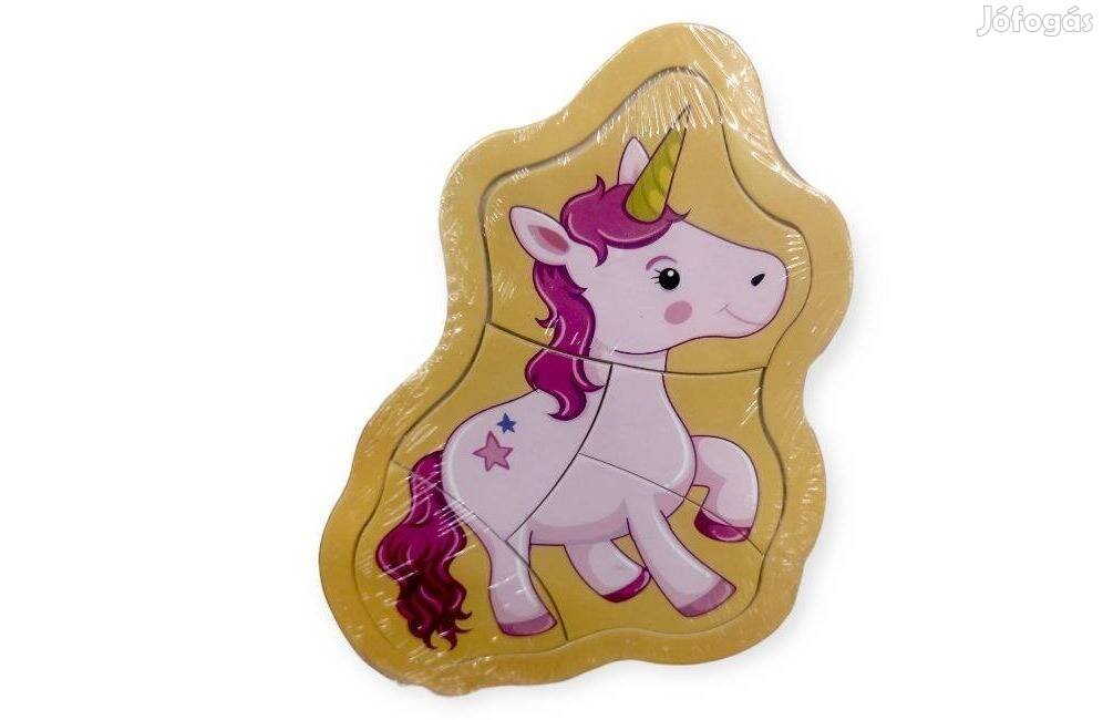Fa kirakó unikornissal 5 darabos oktató puzzle