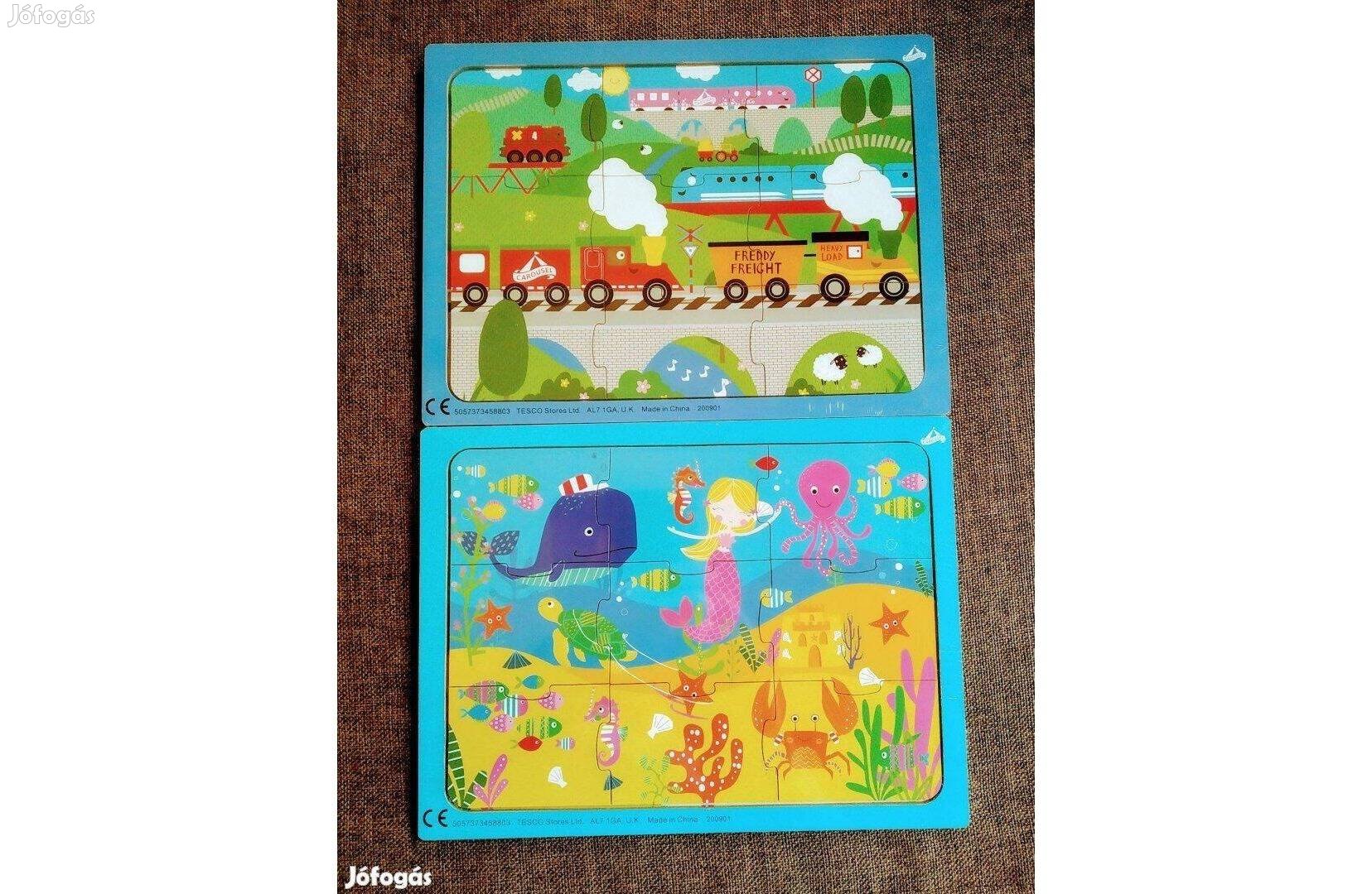 Fa puzzle kirakó Új kétféle Babajáték