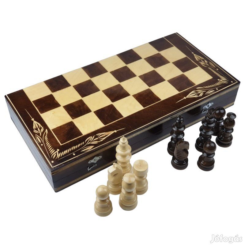 Fa sakk készlet 50 cm-es barna