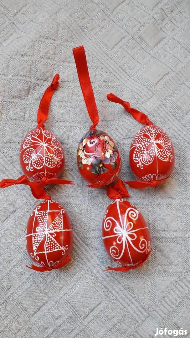 Fa tojások - kézi festés - 5 db különböző minta