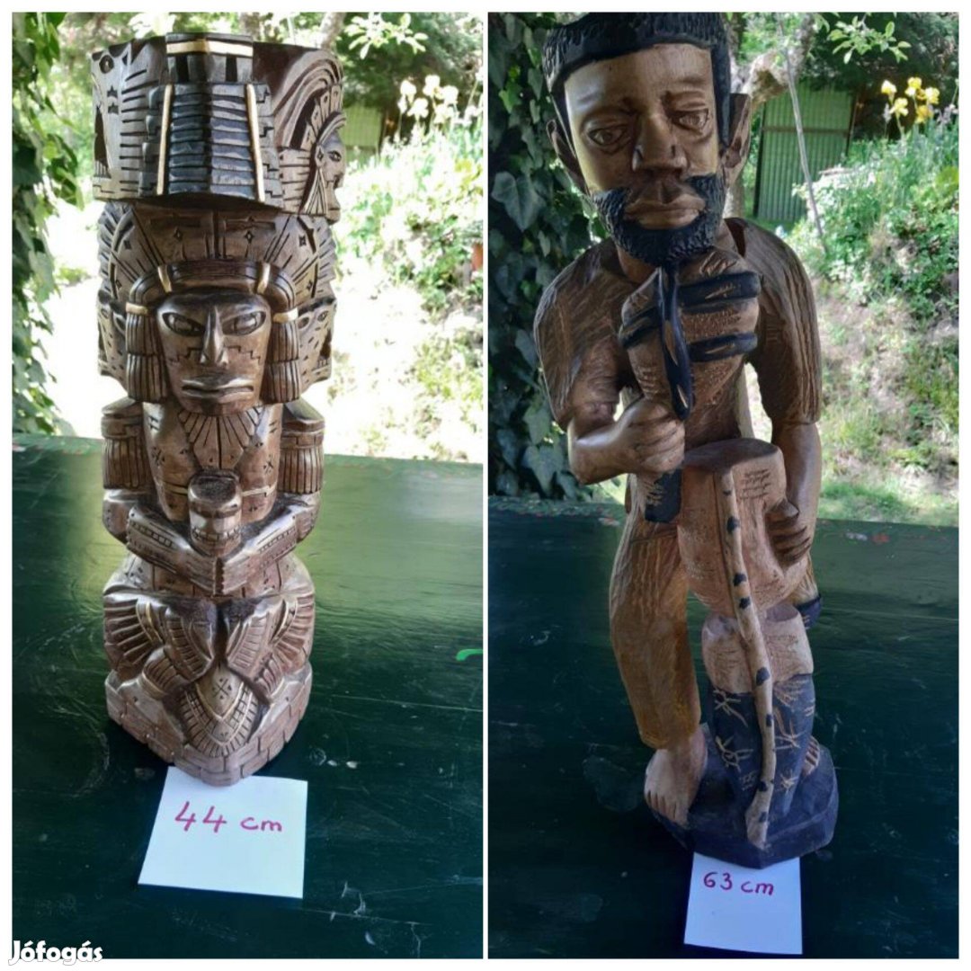 Fa totem szobor és afrikai fa szobor eladó