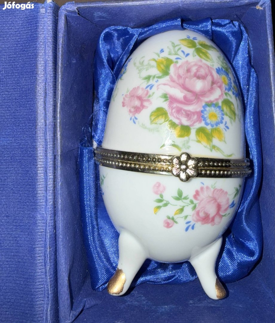 Faberge jellegű porcelán tojás 13 cm