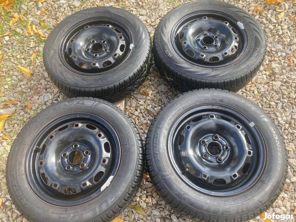 Fabia 5x100 téli kerekek 165/70 R14 gumikkal