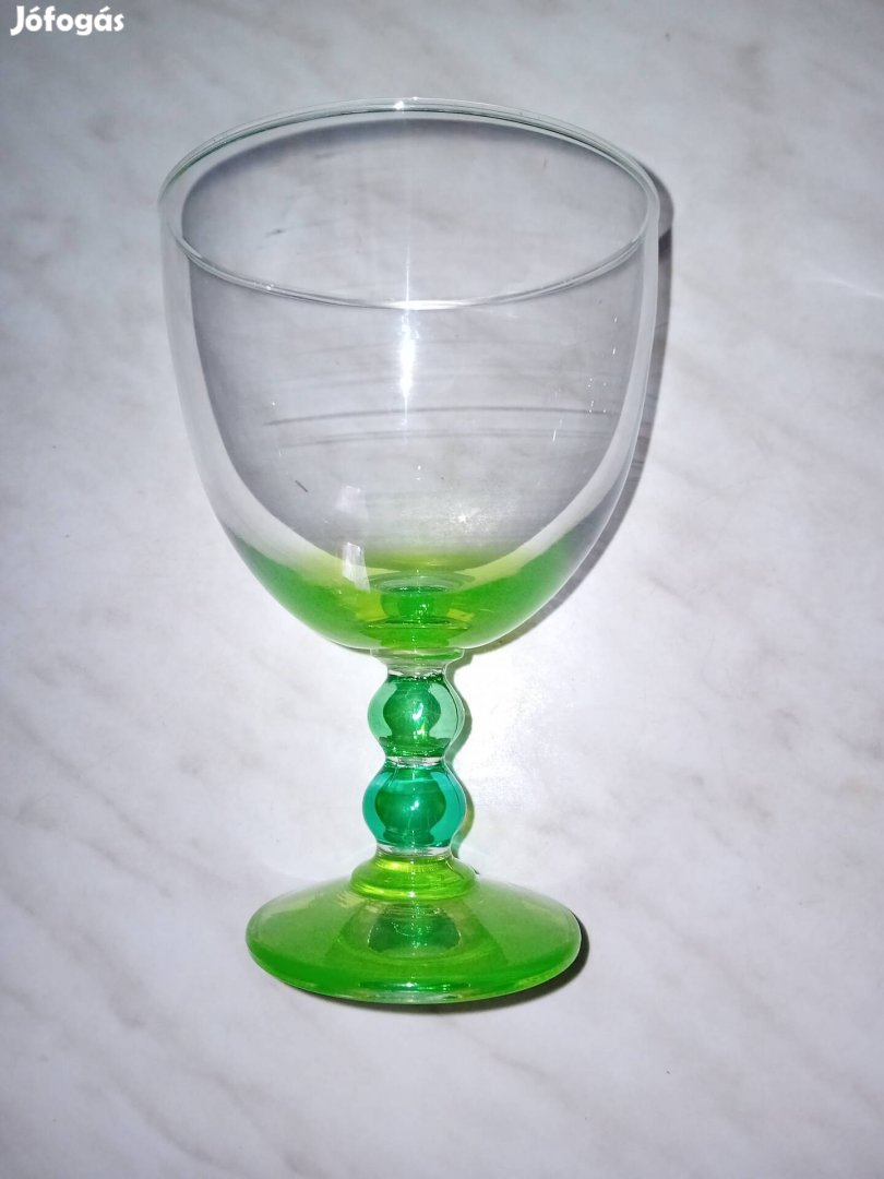 Fagyis koktélos pohár zöld