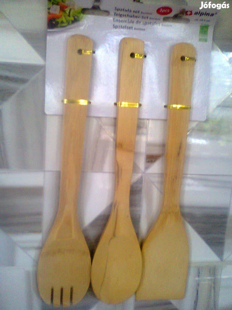 Fakanál, spatula készlet, bambusz, - Új