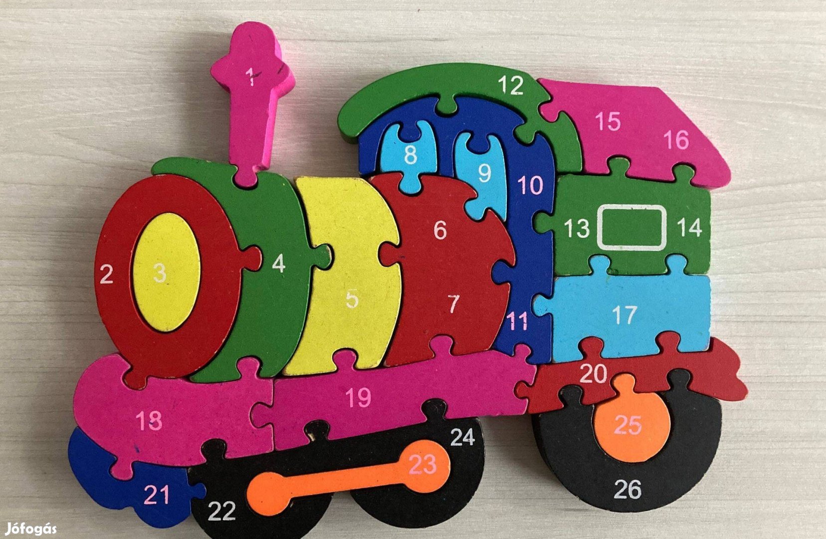 Fakirakó, 3dimenziós, számos-betűs vonat kirakó