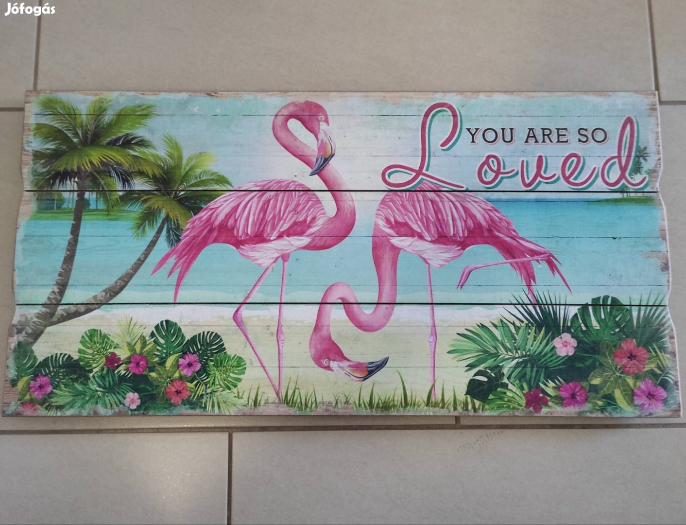 Fali kép Flamingó témával mdf alapon 