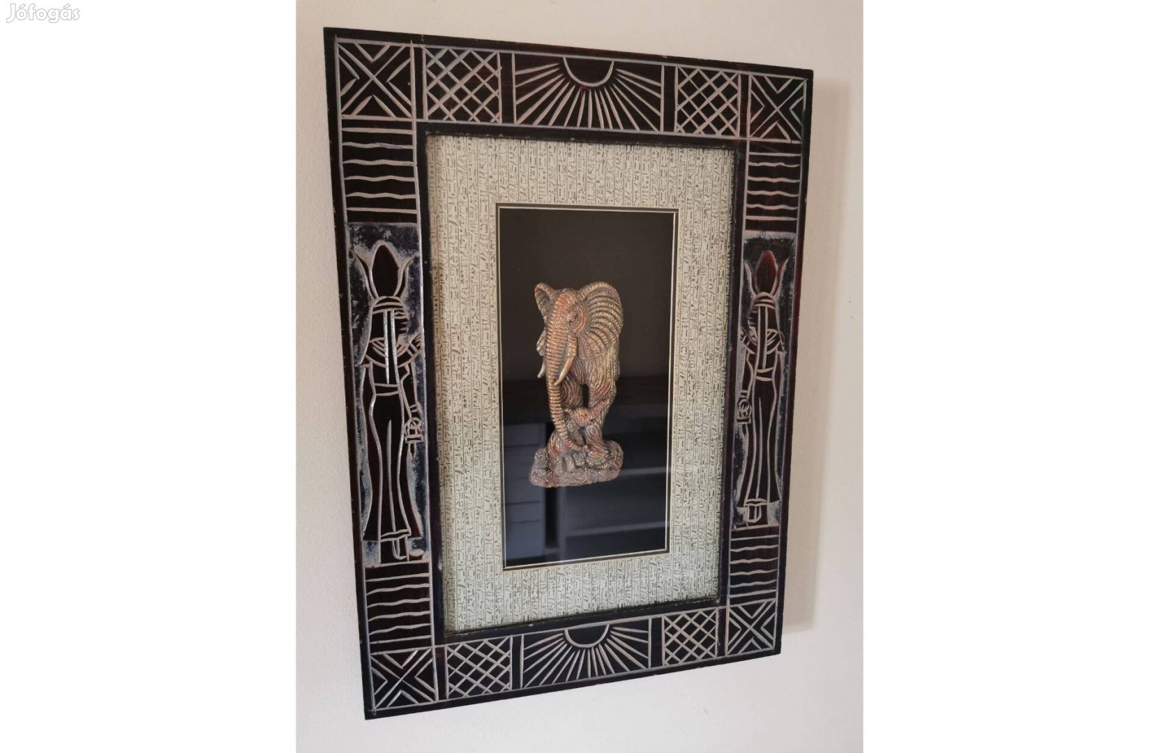 Fali kép elefántos, 34,5x48 cm