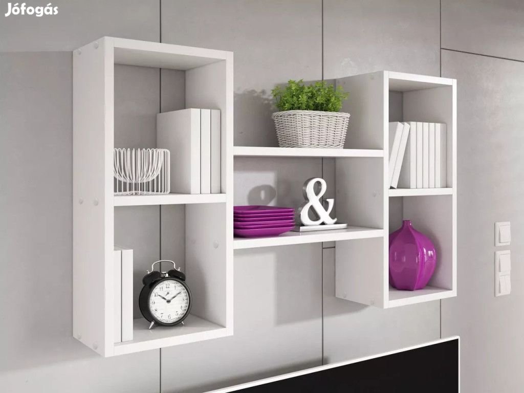 Fali polc 102x18x60cm fehér FUR1963-1