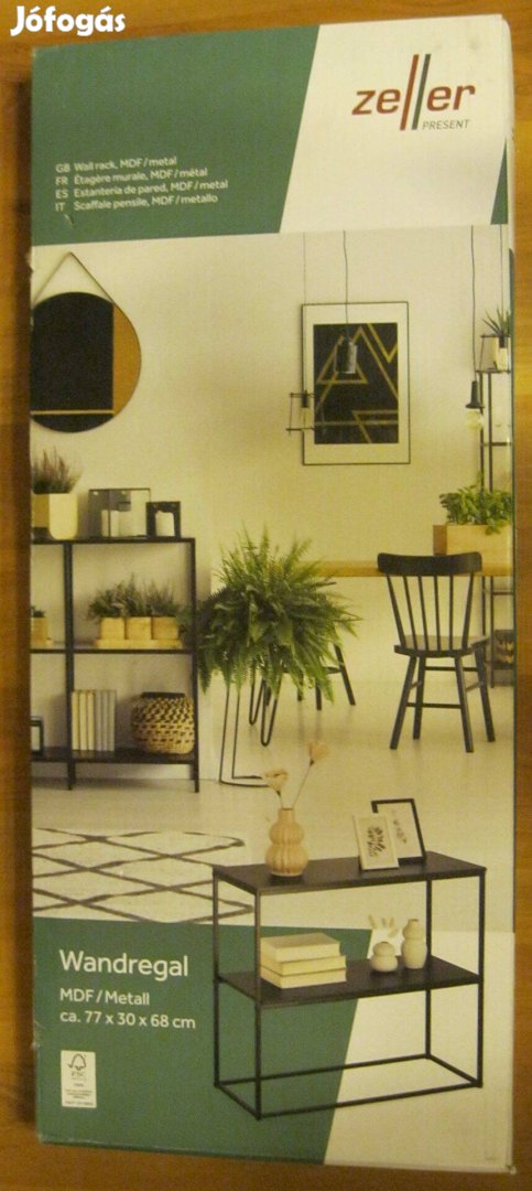 Fali polc 77 x 30 x 68 cm
