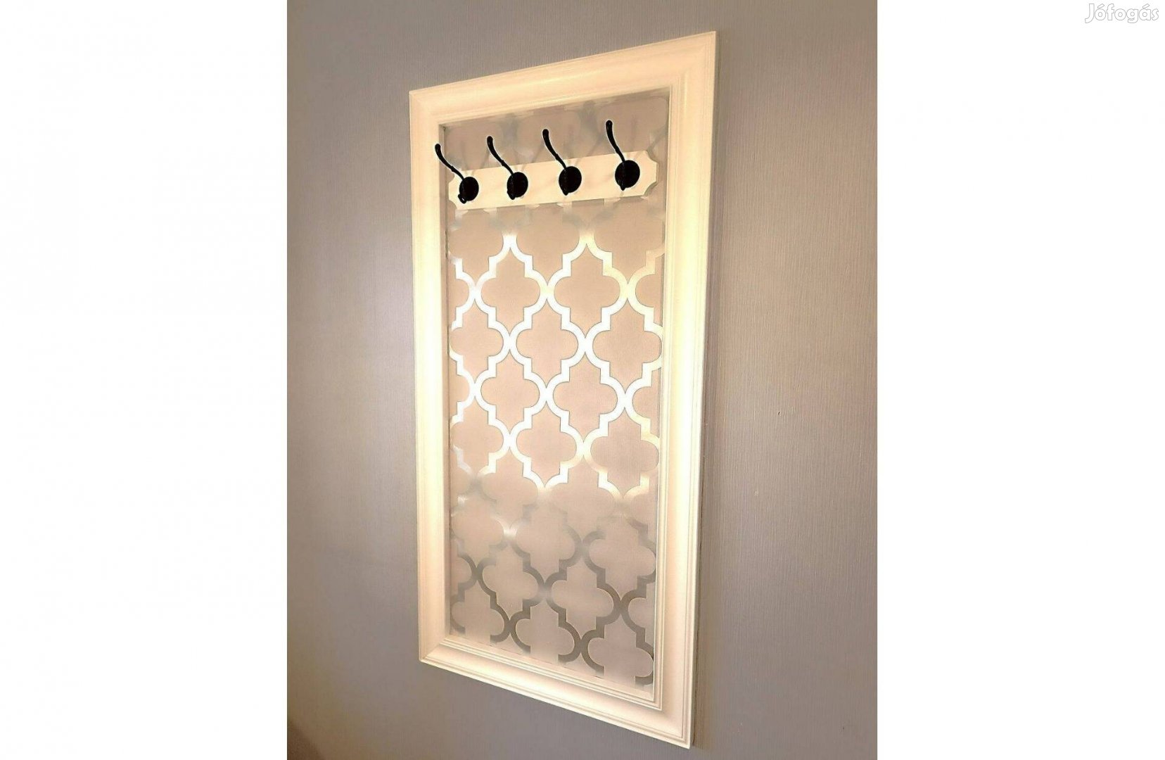 Fali ruhaakasztó fogas előszobafal Silver Morocco NR16 67x132cm