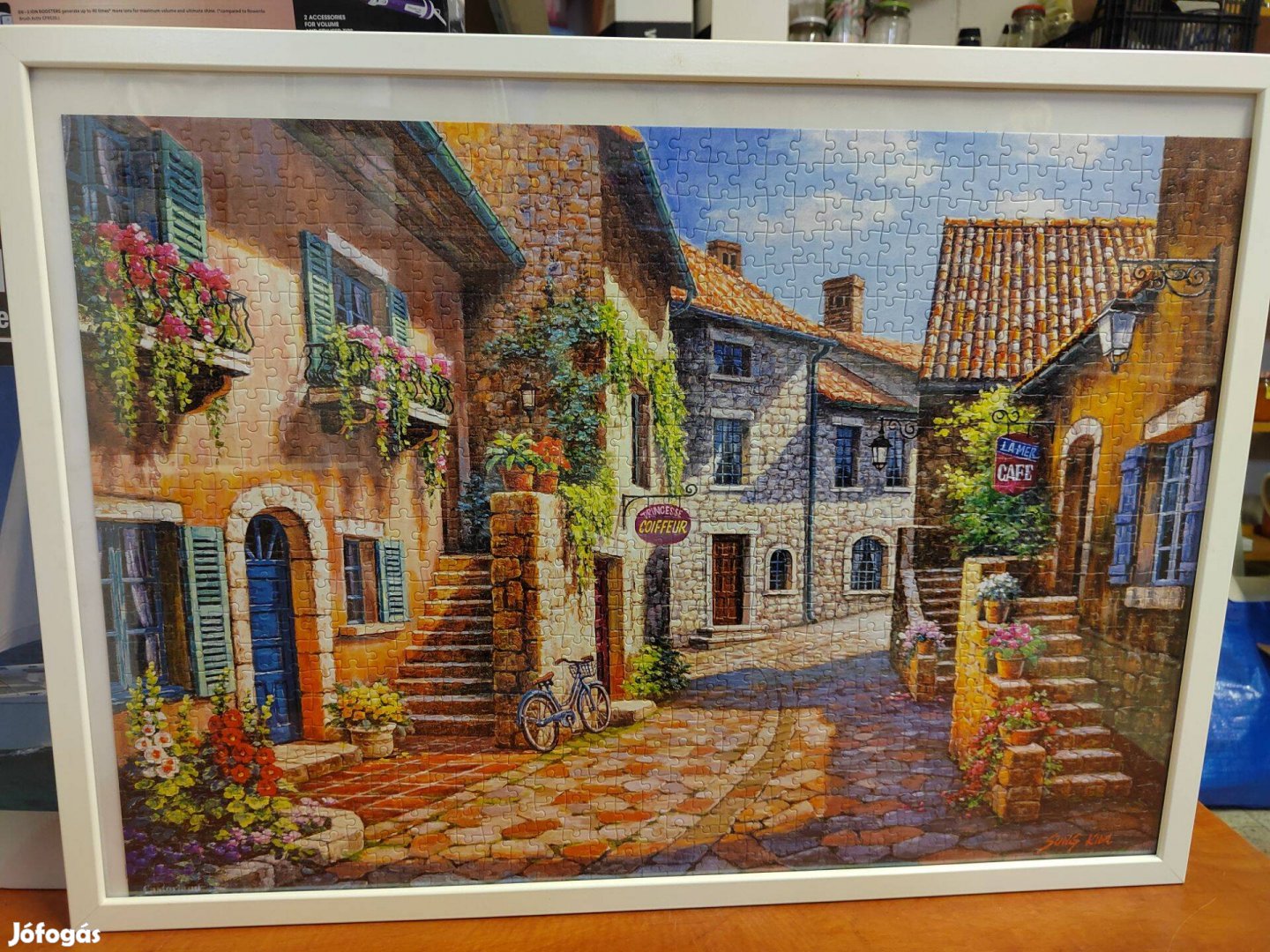 Falikép 4db, összerakott 1500 darabos puzzleből, IKEA keretben (73x53)