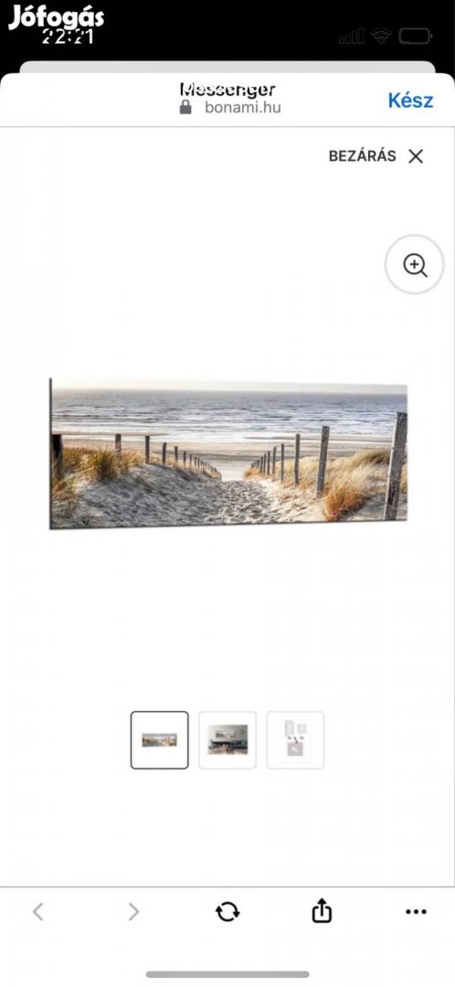 Falikép, Tengerparti dűne 125x50 cm cserélhető is