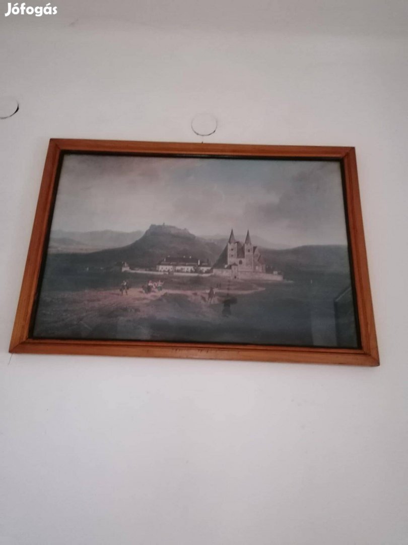 Falikép ekorációs tájkép bekeretezve