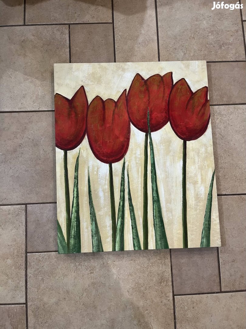 Falikép tulipanos