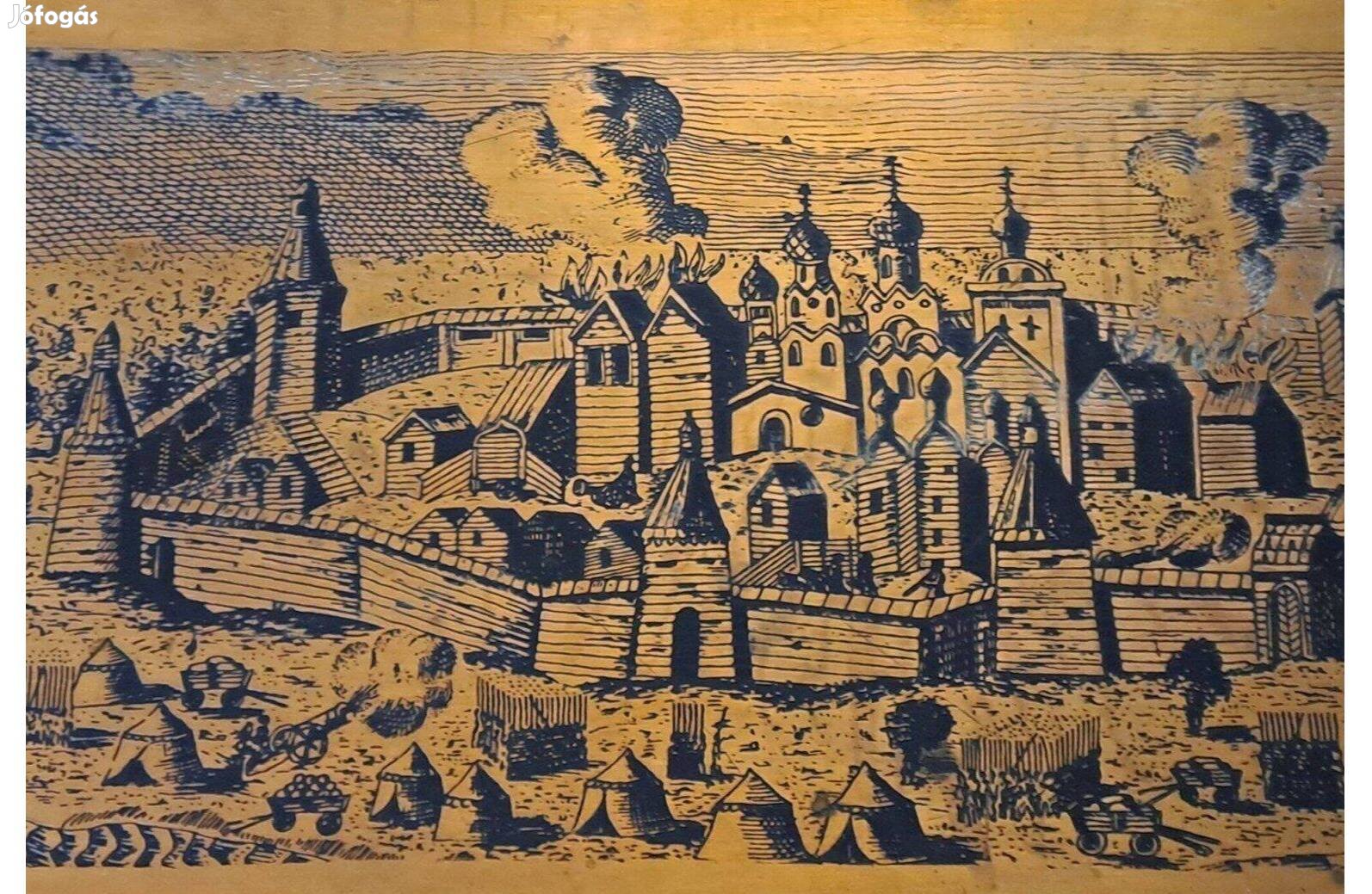 Falikép vár ostroma 52x22 cm
