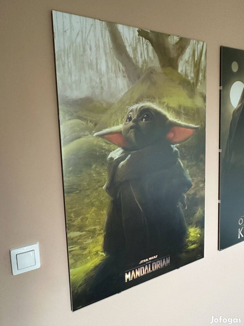 Faliképek Keret Nélküli Képtartóban (Obi-Wan, Baby Yoda, LOTR)