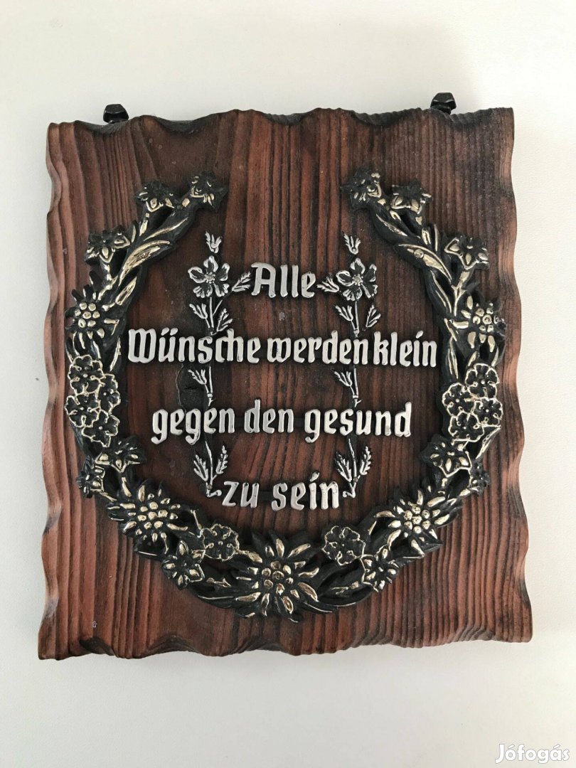 Falra akasztható német nyelvű házi áldás fa lapon