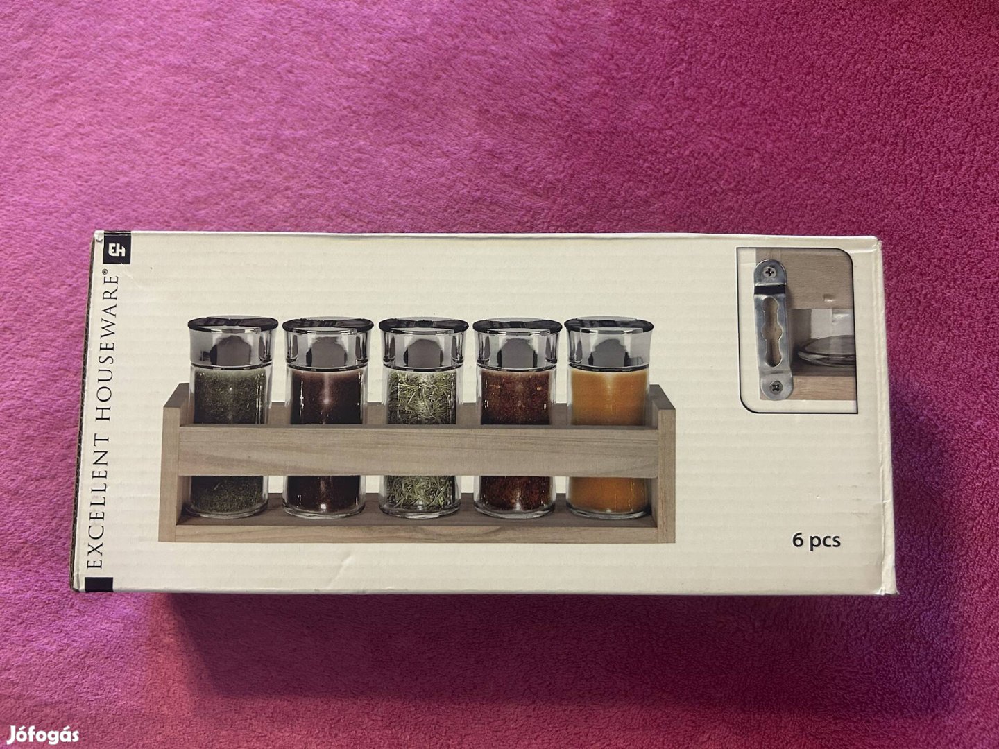 Falra szerelhető 5 db-os fűszertartó