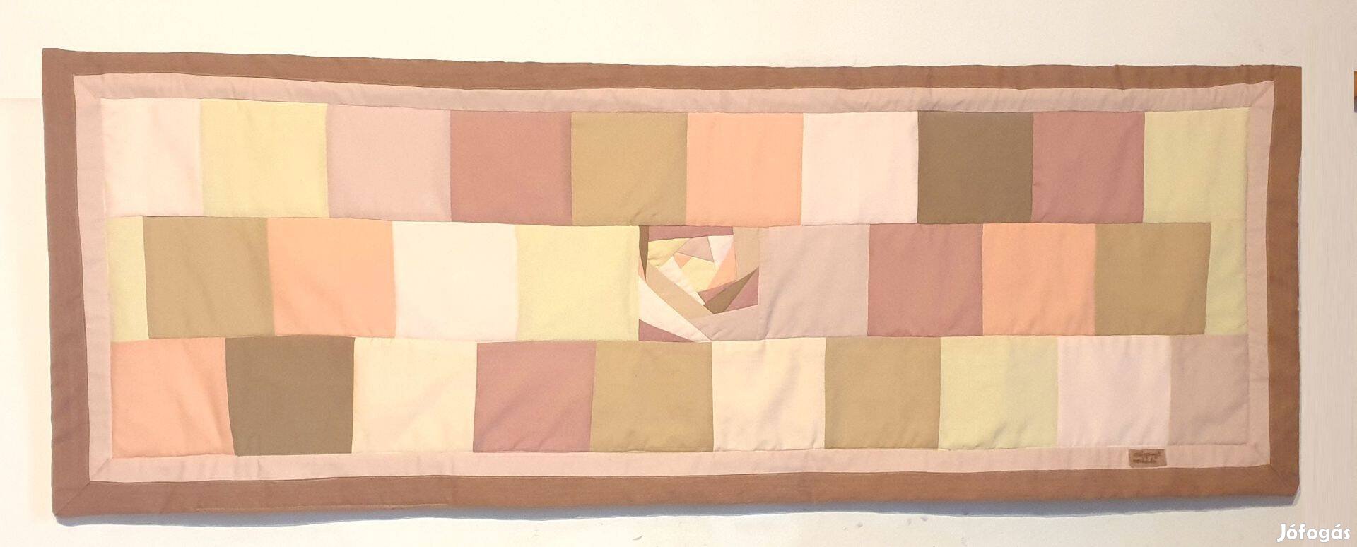 Falvédő, puha és vastag, pasztell patchwork, 160 cm. Új, egyedi