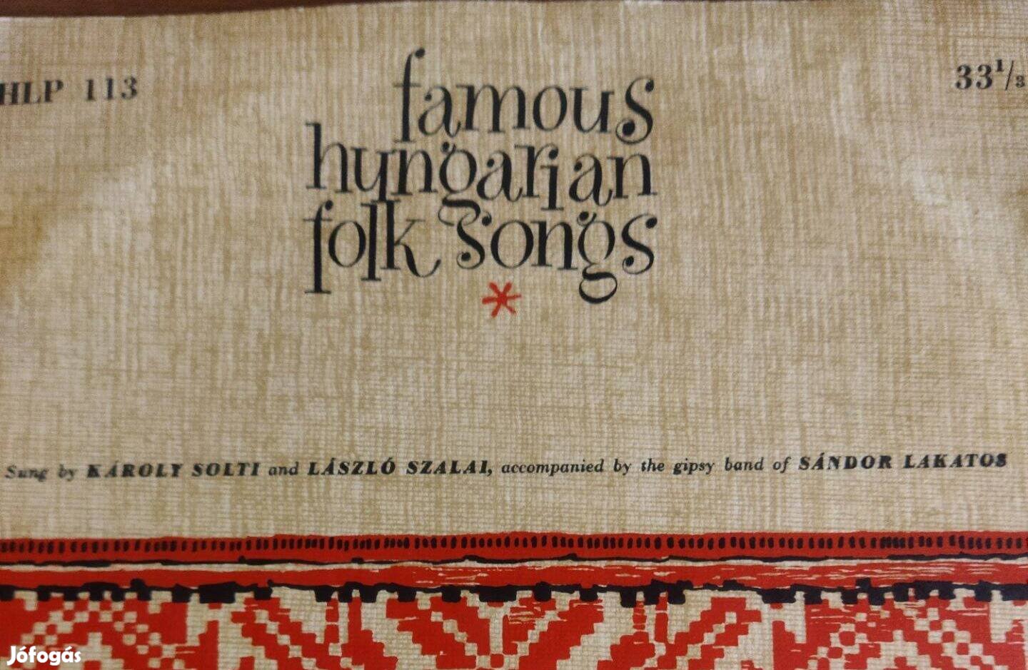 Famous hungarian folk songs - bakelit lemez