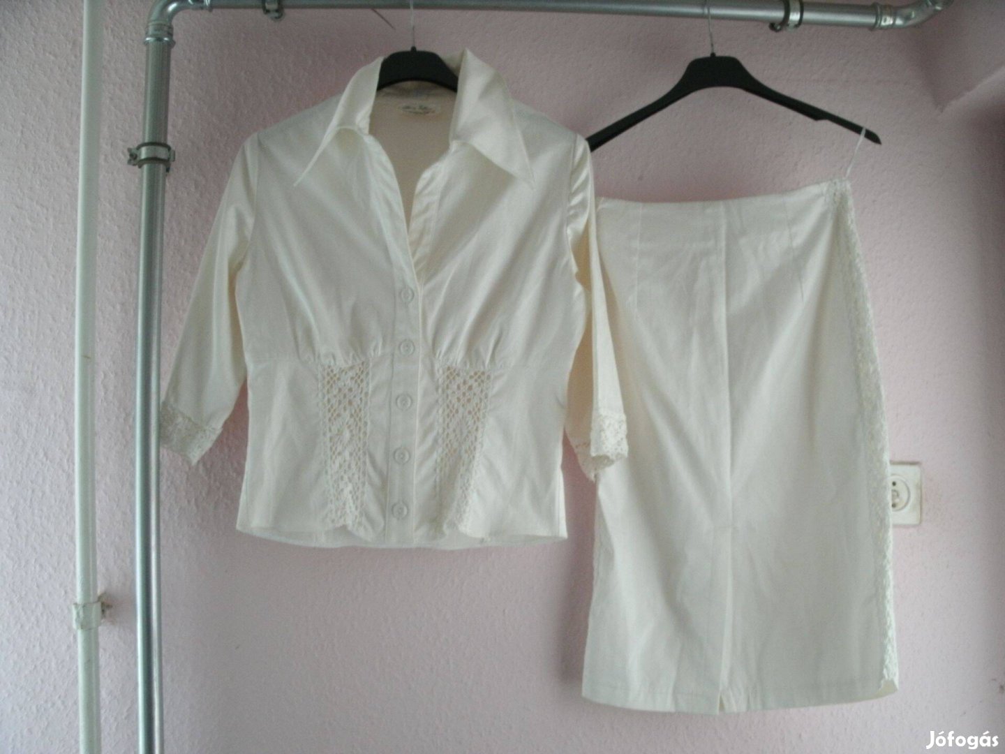 Fany Lux 38-as fehér Új 2 részes együttes, kosztüm.Egyedi