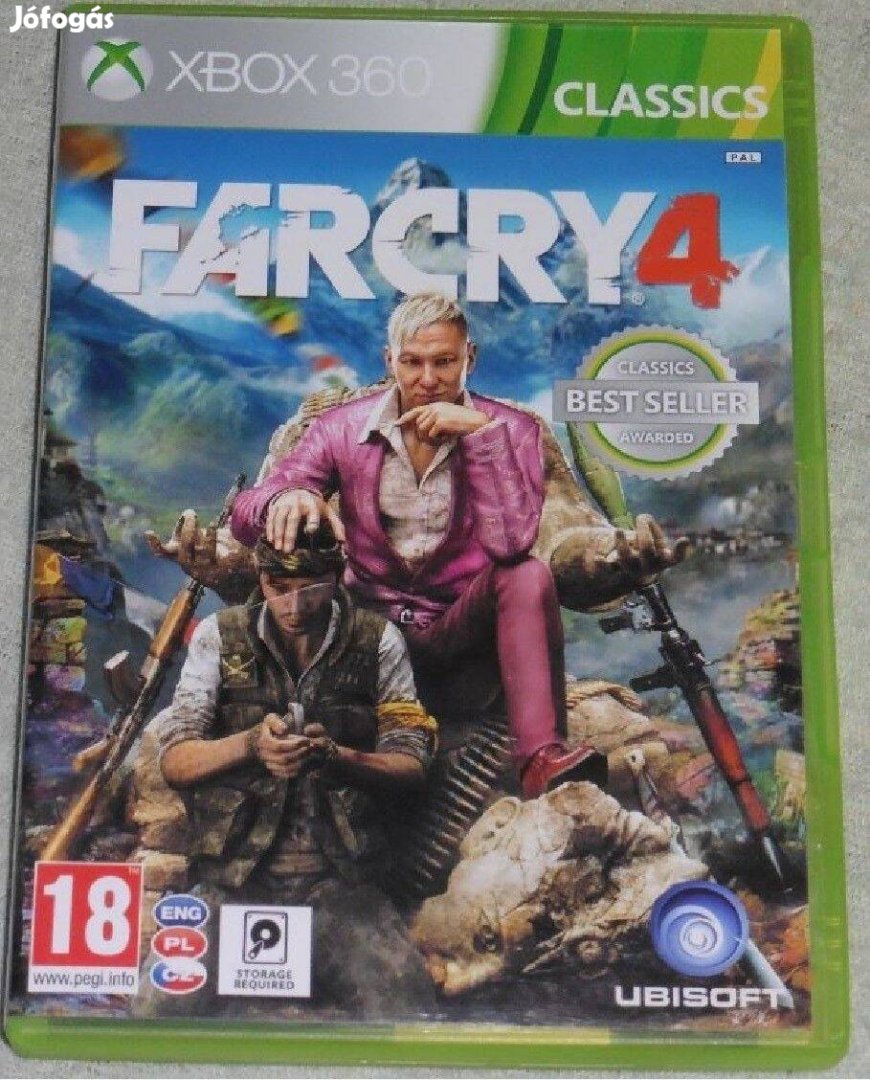 Far Cry 4. Gyári Xbox 360 Játék Akár Féláron